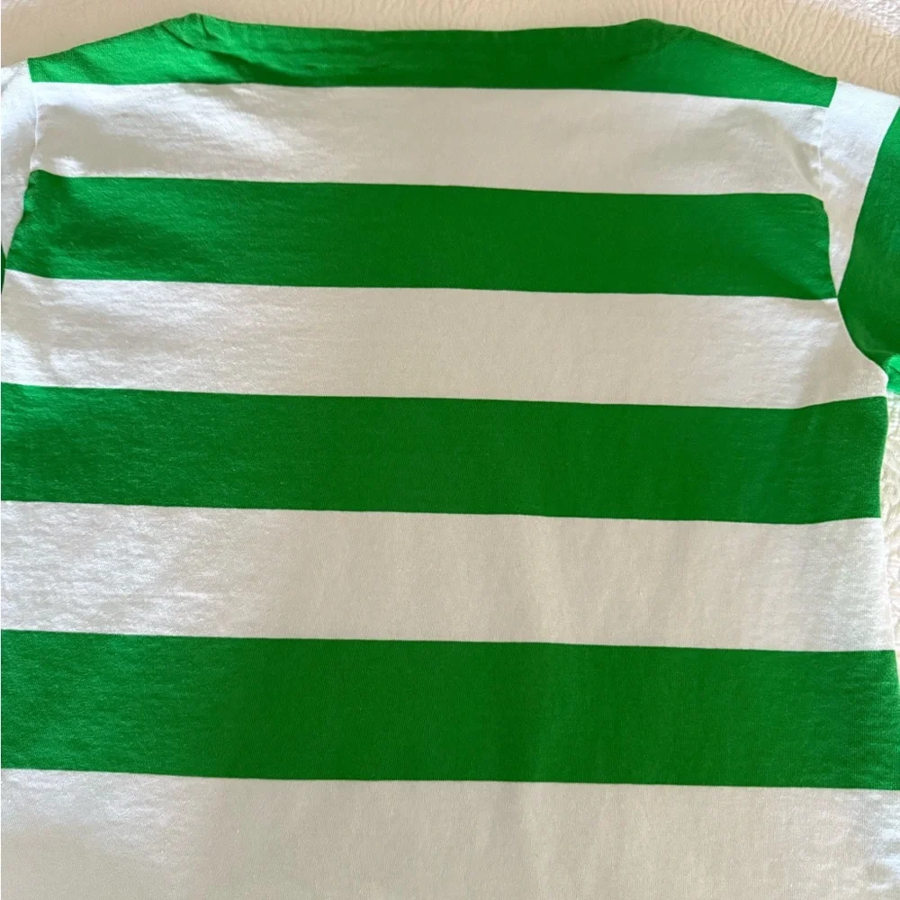 J. Crew Green and White Top❗️ - Picture 2 of 7